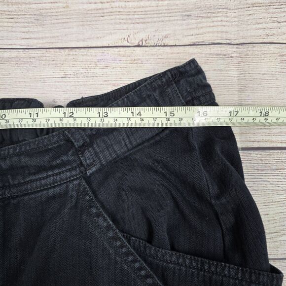 Free People Baggy Double Knee Navy Pants Women’s Size 6 Elastic Waist - Picture 9 of 11